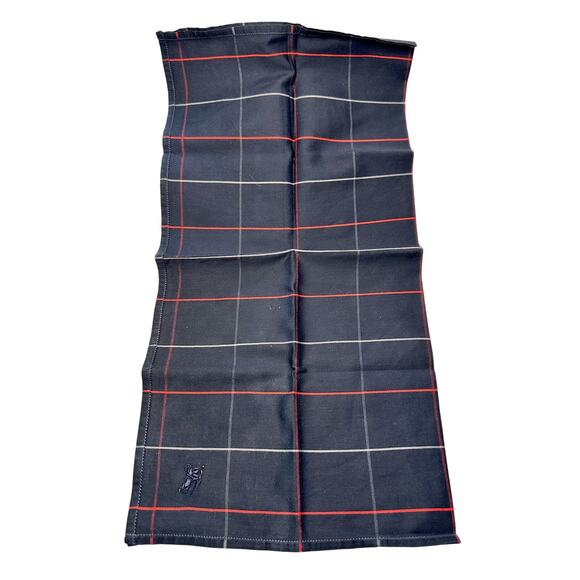 Burberry Men's Pocket Square / Handkerchief / Scarf Dark Blue, Red & White Plaid - Picture 6 of 9